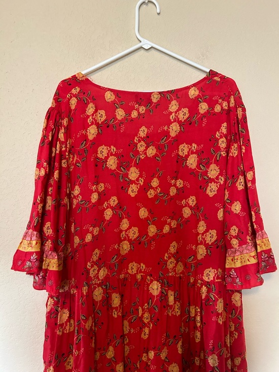 NWT Suzanne Betro Boho Floral Tiered Maxi Dress 100% Rayon Spring Summer Flowy - Picture 10 of 12